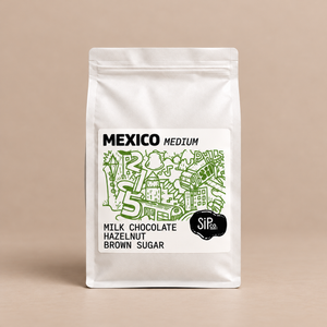 Mexico — El Ciprés, 12 oz whole bean, white bag with green illustration
